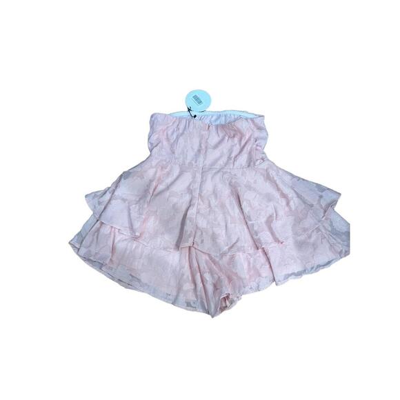 Princess Polly Romper Womens Size 10 Pink Strapless Layered Skirt Floral Feminin - Picture 2 of 2